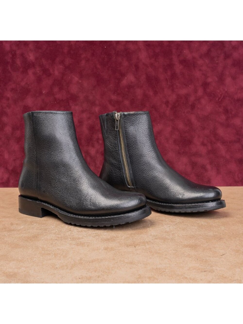 Frye Women Veronica Inside Zip Moto Black Leather Fashion Ankle Boots sz 6